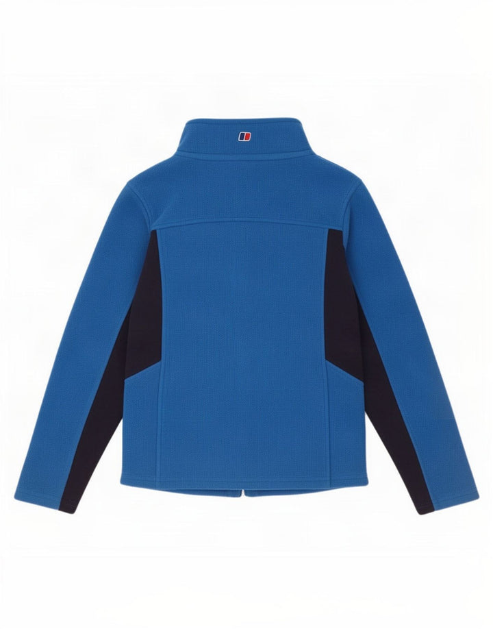 Berghaus Fleecejacke für Jungen, 9–10 Jahre, blaues Colourblock-Polyester