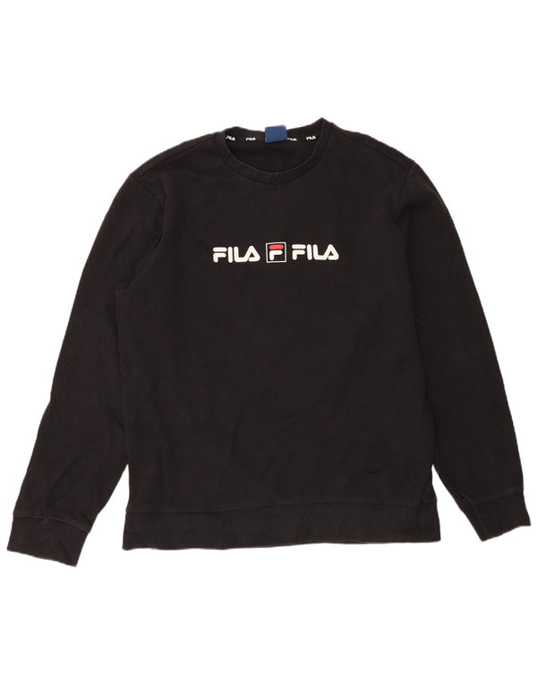 Fila Herren Grafik Sweatshirt Pullover 2XL Schwarz