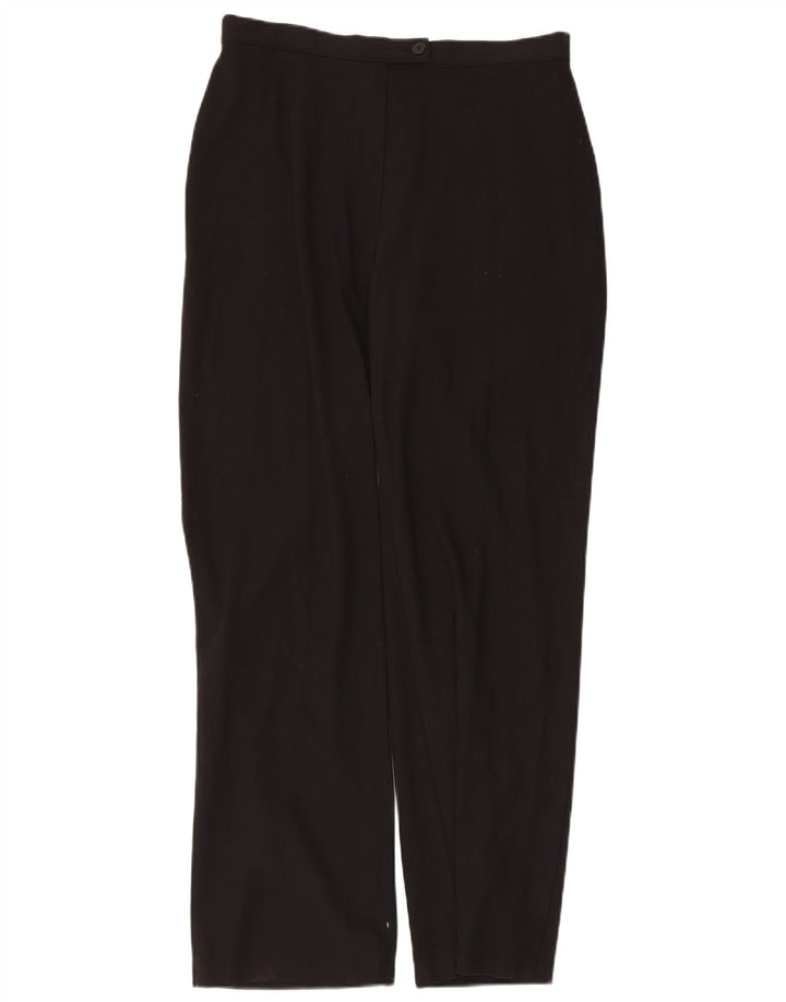 Marks & Spencer Damen gerade Anzughose UK 14 Medium W30 L29 Schwarz
