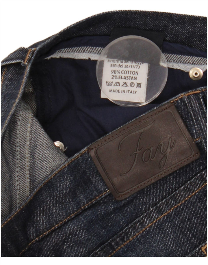 Gerade Damenjeans von Fay, W32, L28, marineblau, Baumwolle