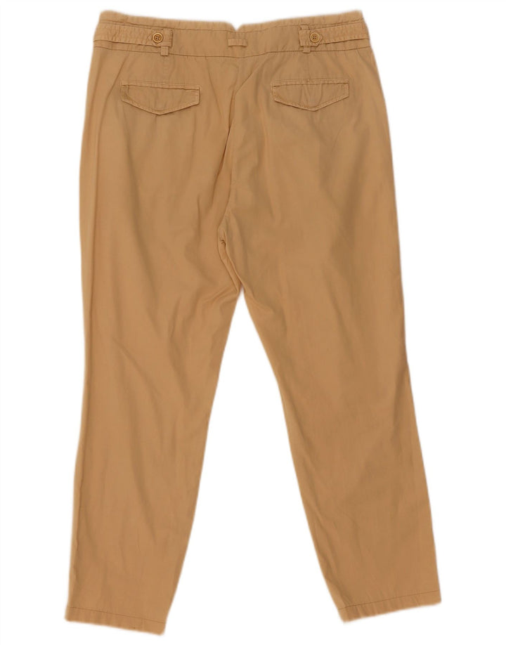 Massimo Dutti Damen Hose mit Pegged-Cropped-Hose, EU 40, M, W30, L25, Beige