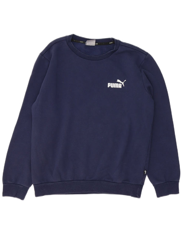 Puma Herren Sweatshirt Pullover Small Marineblau Baumwolle Sport