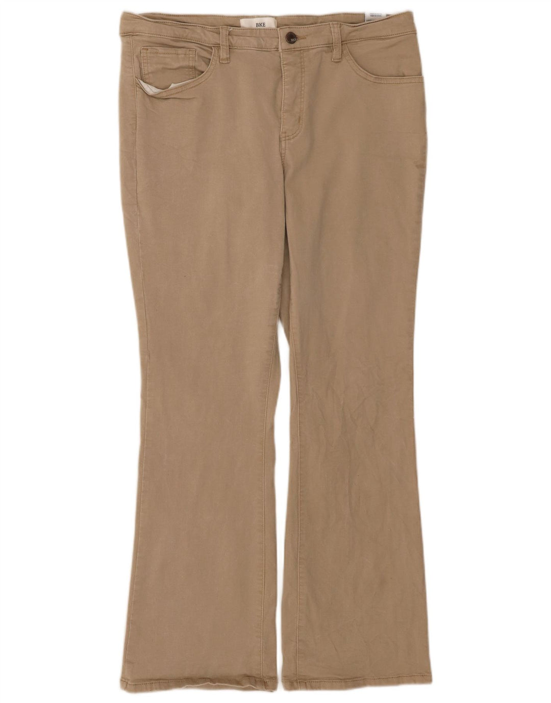 BKE Damen Bootcut Freizeithose W33 L31 Beige Baumwolle