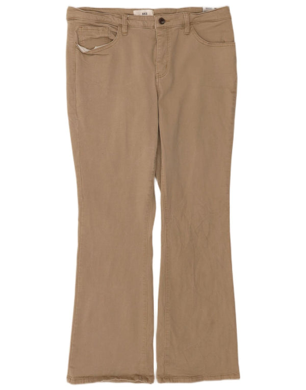 BKE Damen Bootcut Freizeithose W33 L31 Beige Baumwolle