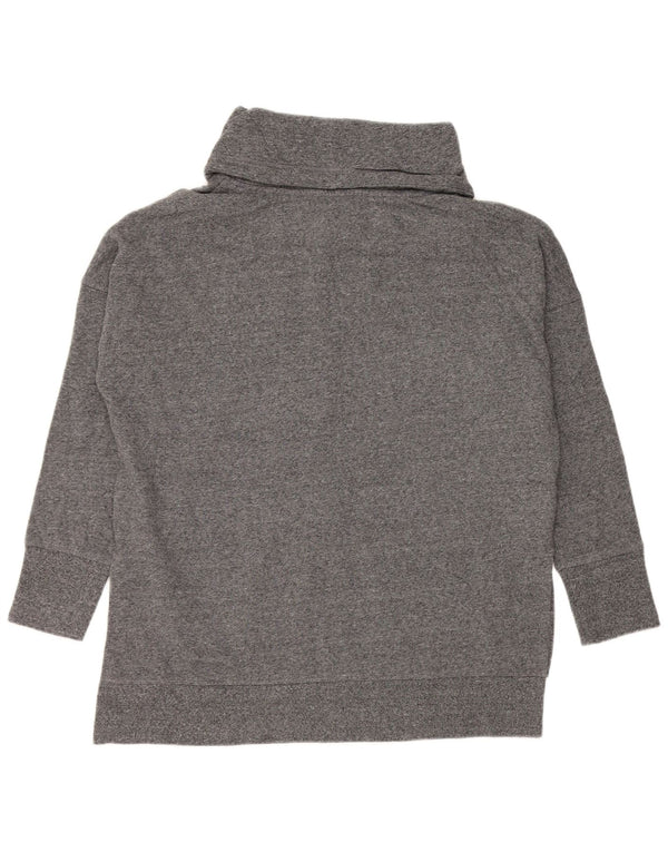 CALVIN KLEIN Übergroßer Grafik-Sweatshirtpullover für Damen, UK 14, Mittelgrau
