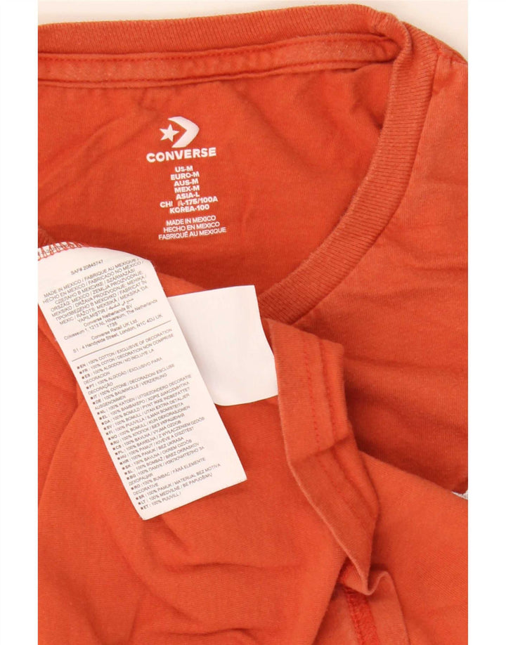 Converse Herren-T-Shirt-Oberteil aus mitteloranger Baumwolle