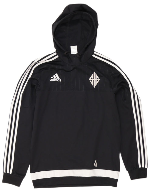 Adidas Herren Graphic Hoodie Pullover Small Schwarz Colourblock Polyester