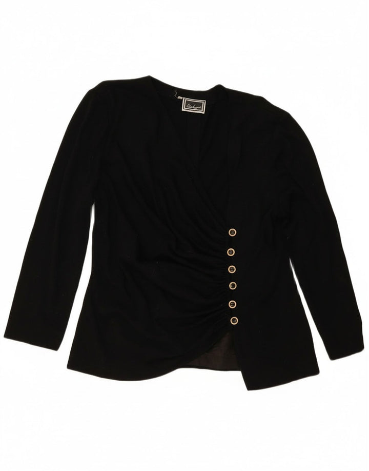 Luisa Spagnoli Damen Hemdbluse IT 52 2XL Schwarz