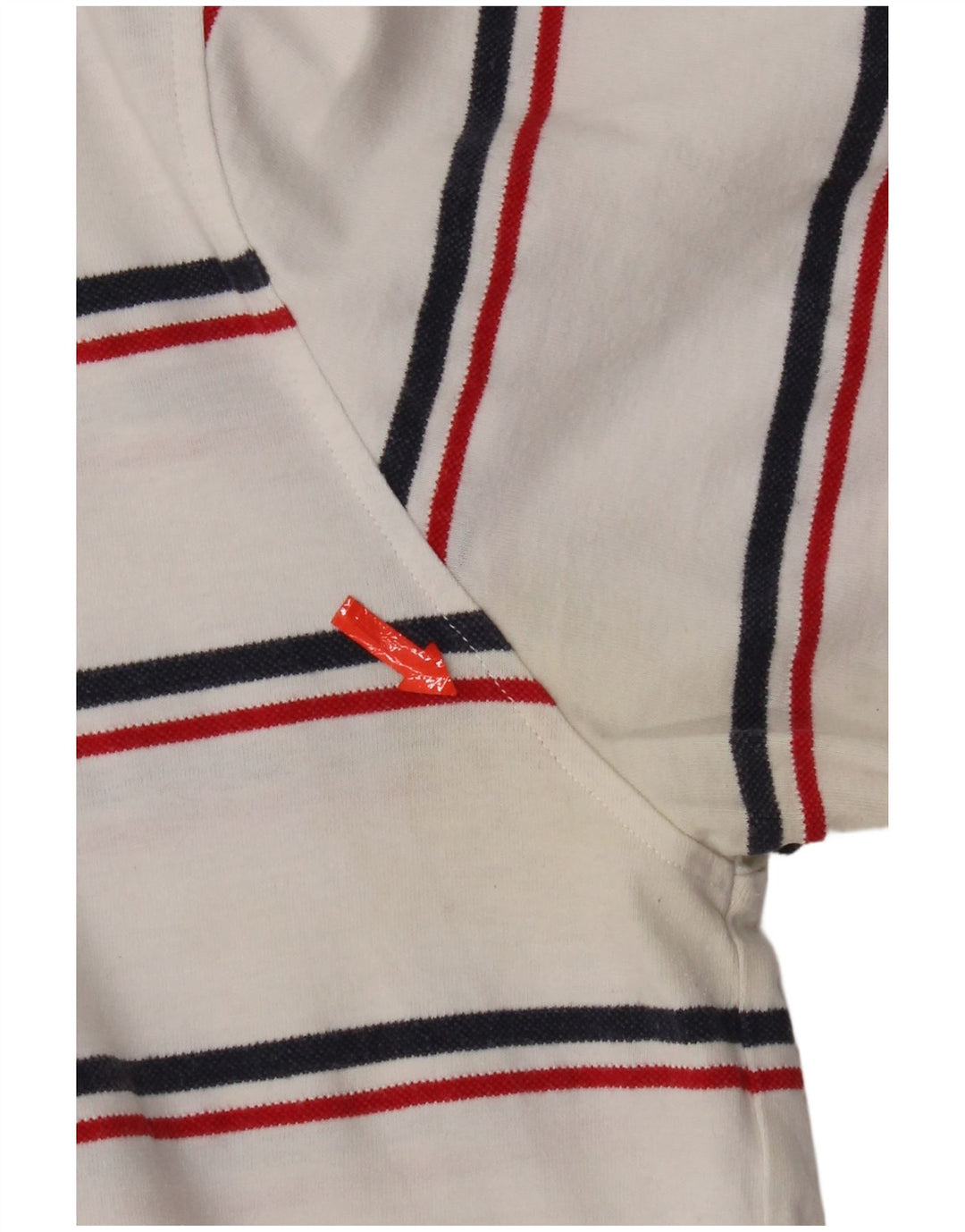 Diadora Herren-Poloshirt, groß, weiß gestreift, Baumwolle