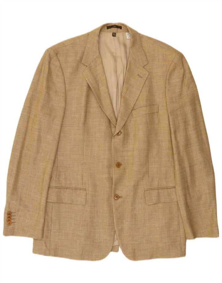 ZARA Herren-Blazer mit 3 Knöpfen, EU 52, groß, beige, Viskose
