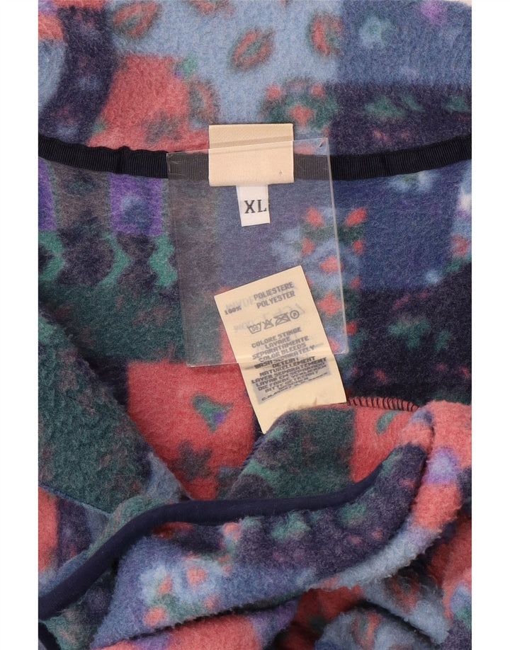 Rifle Herren-Fleecepullover mit Knopfkragen, XL, mehrfarbig, Patchwork-Polyester