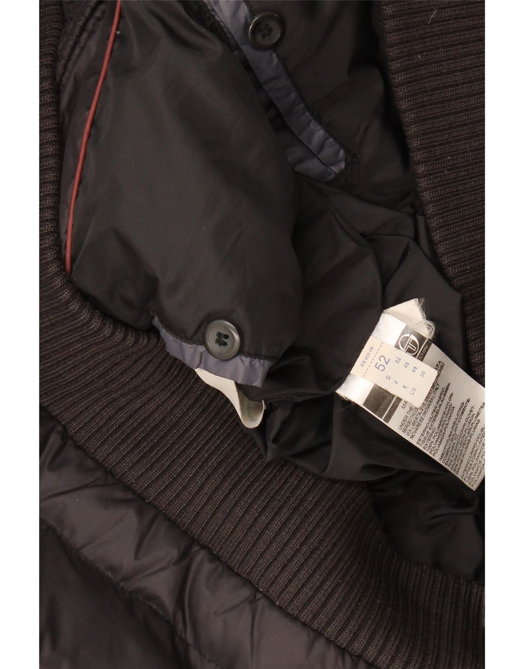 Sergio Tacchini Herren-Jacke mit Kapuze, gepolstert, IT 52 XL, Schwarz, Polyamid