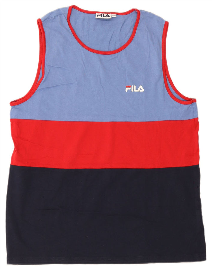 FILA Jungen-Trägershirt, 15–16 Jahre, mehrfarbig, Farbblock
