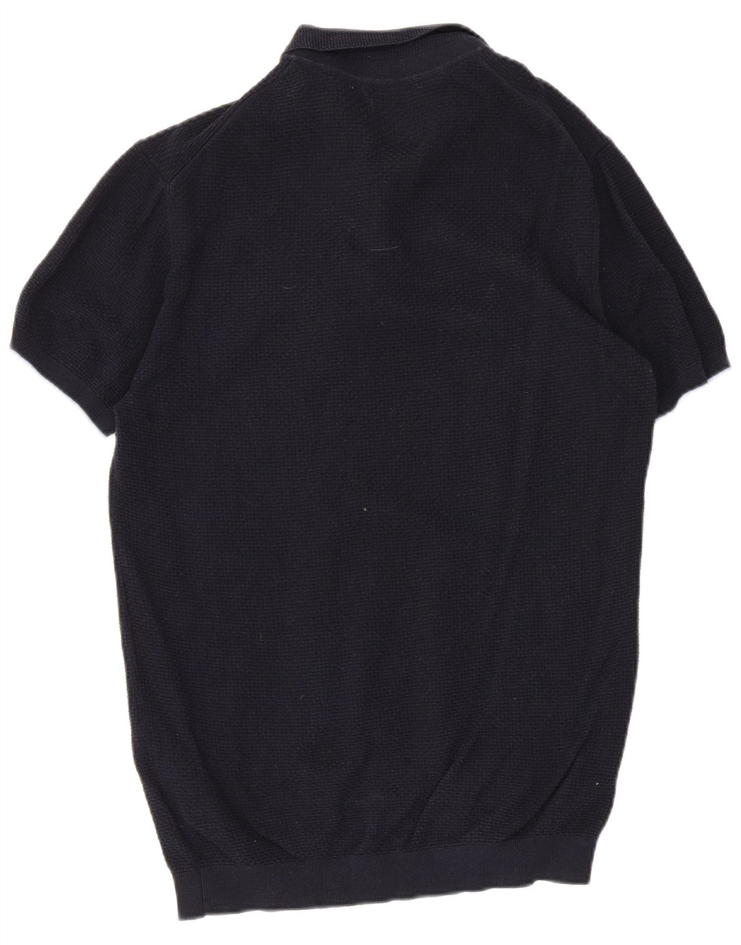Massimo Dutti Herren-Poloshirt, große marineblaue Baumwolle