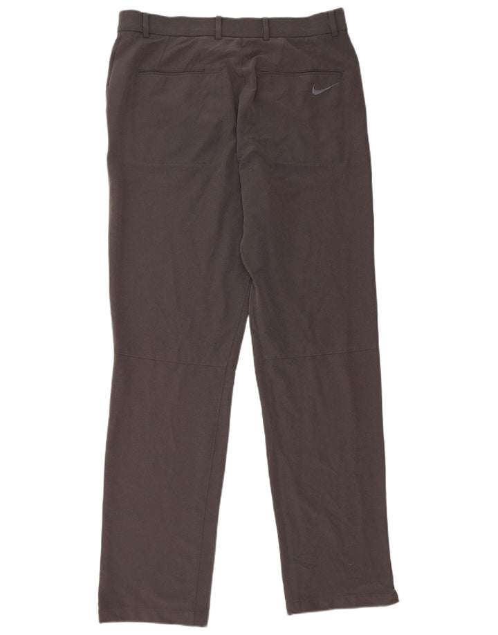 Nike Herren Straight Chino Hose W32 L34 Graues Polyester
