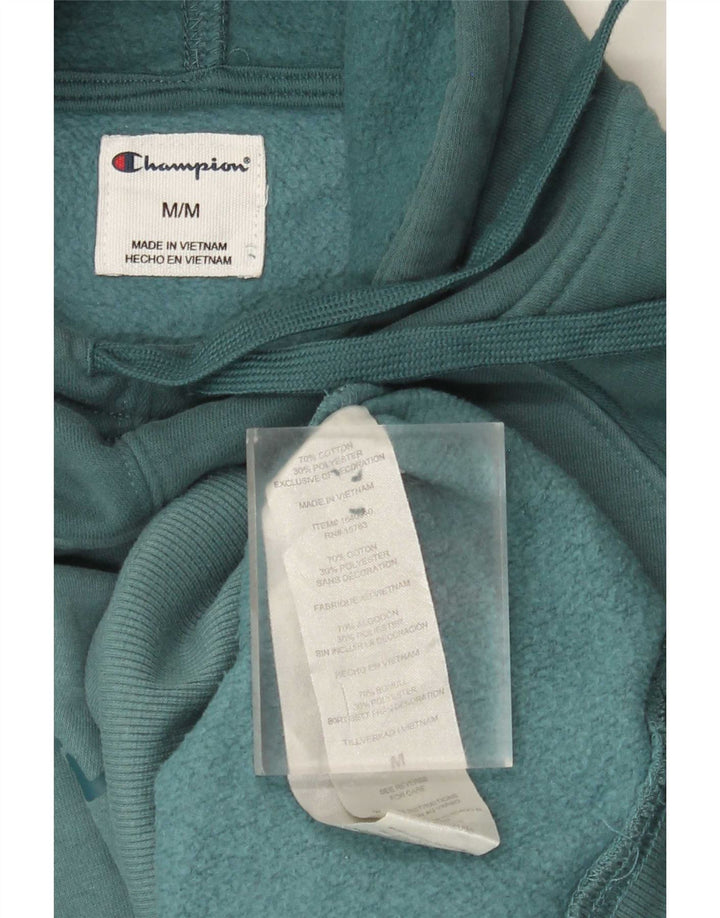 Champion Herren-Kapuzenpullover mit Grafik, mittelblaue Colourblock-Baumwolle