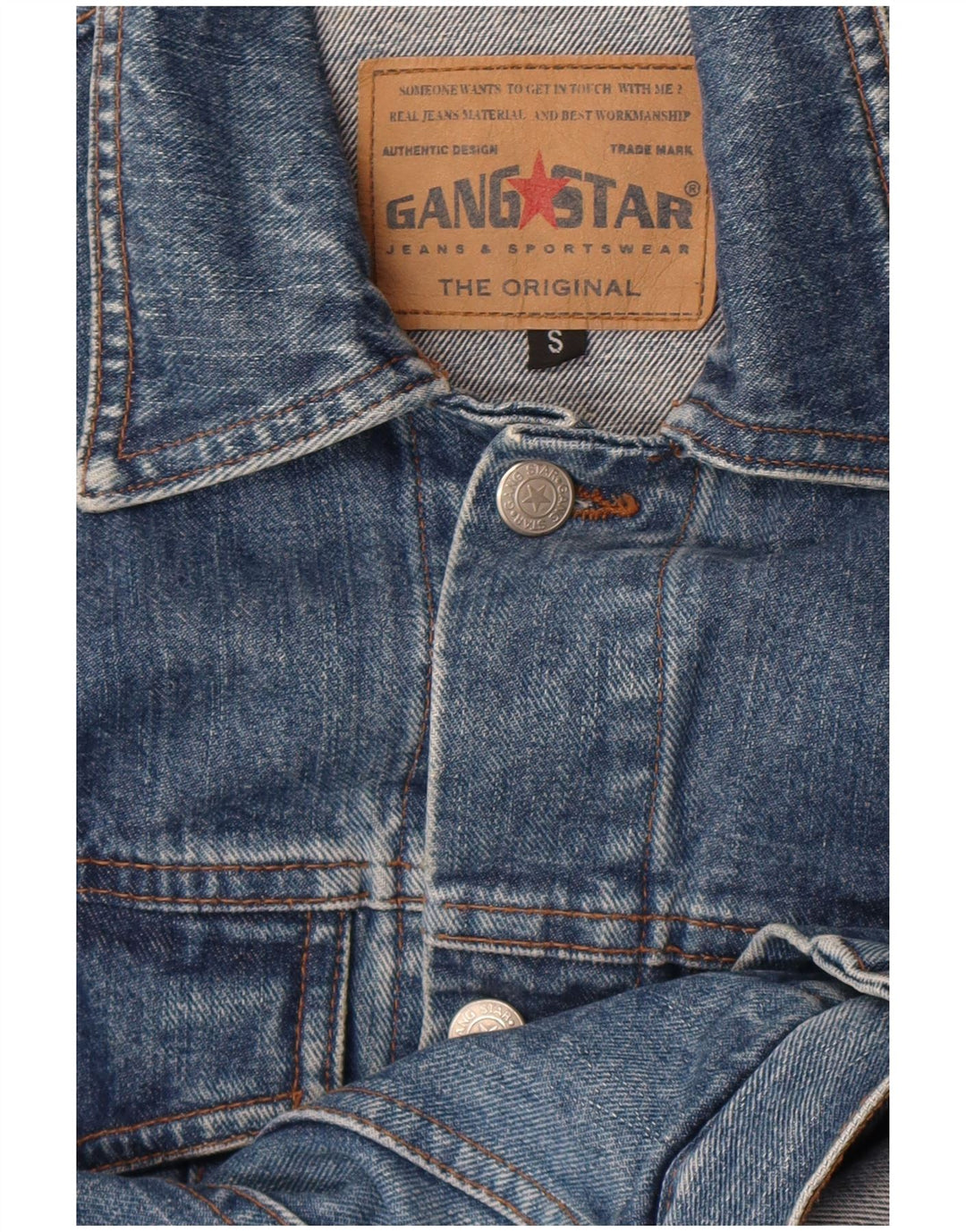 Vintage Damen Jeansjacke UK 10 Small Blue