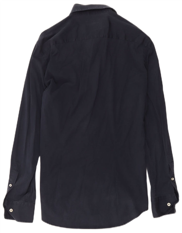 Fred Perry Herren-Slim-Fit-Hemd, groß, marineblau, Baumwolle
