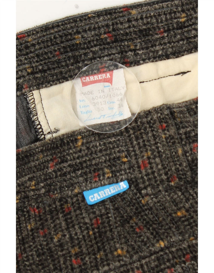 CARRERA Damen-Cordhose mit hoher Taille, IT 50, Größe L, W34, L27, Grau