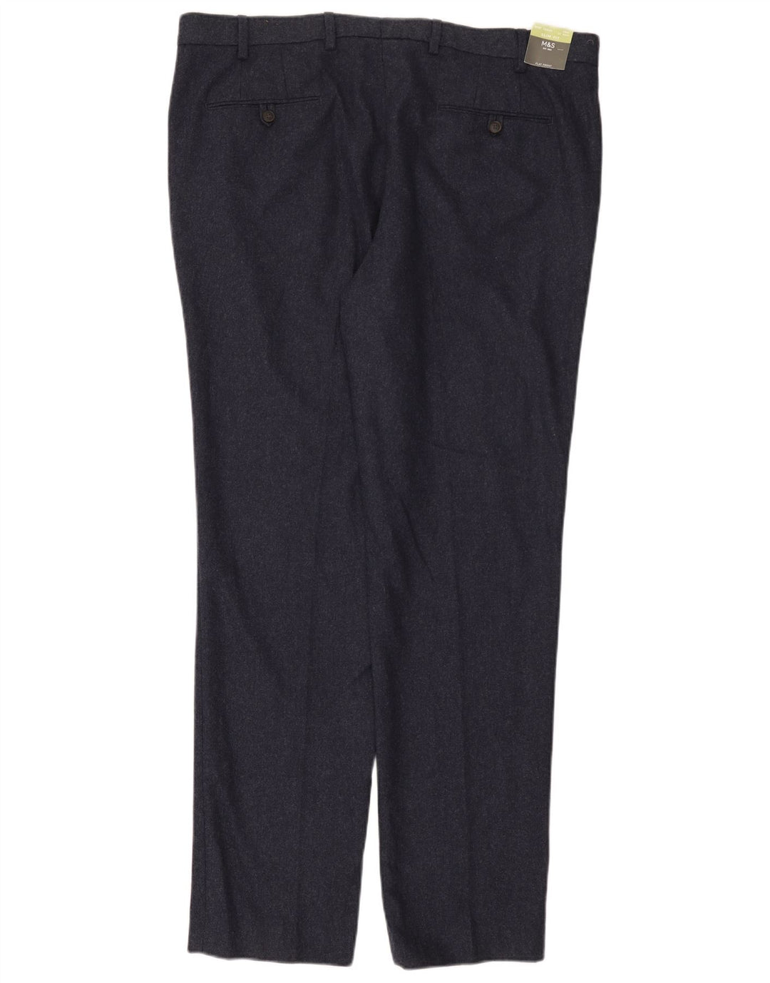 Marks & Spencer Herren Slim Chinohose W40 L33 Marineblaue Wolle