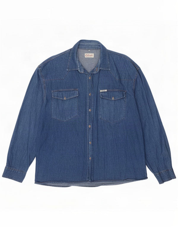 Colorado Herren-Jeanshemd XL, blaue Baumwolle