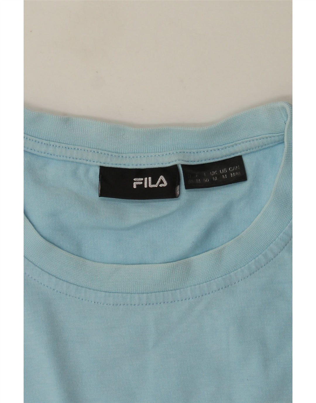 Fila Herren-T-Shirt-Oberteil, Mittelblau, Farbblock