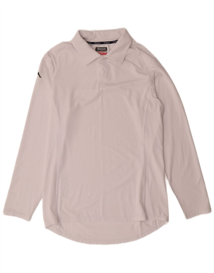 KAPPA Mens Long Sleeve Polo Shirt Large White