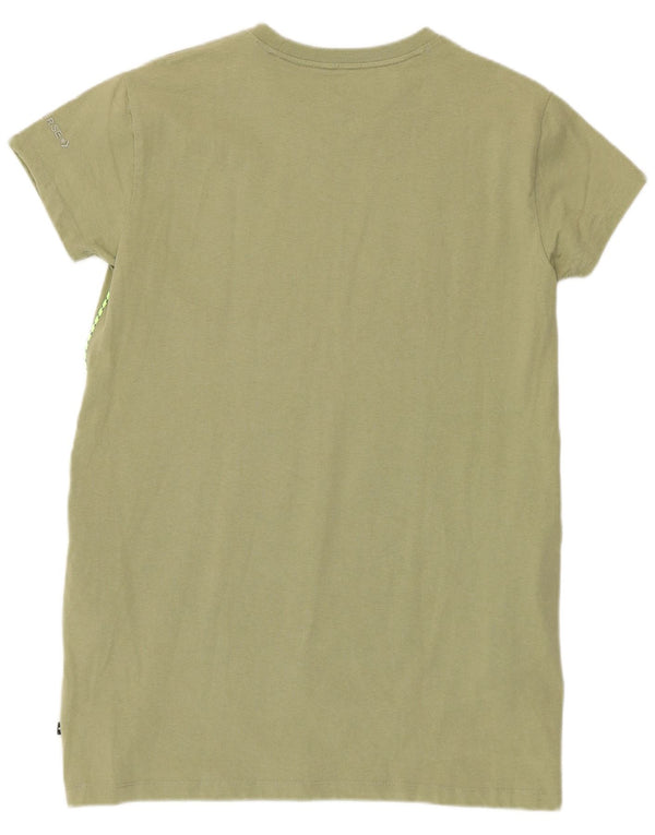 Converse Damen T-Shirt-Kleid UK 14 Medium Khaki Baumwolle