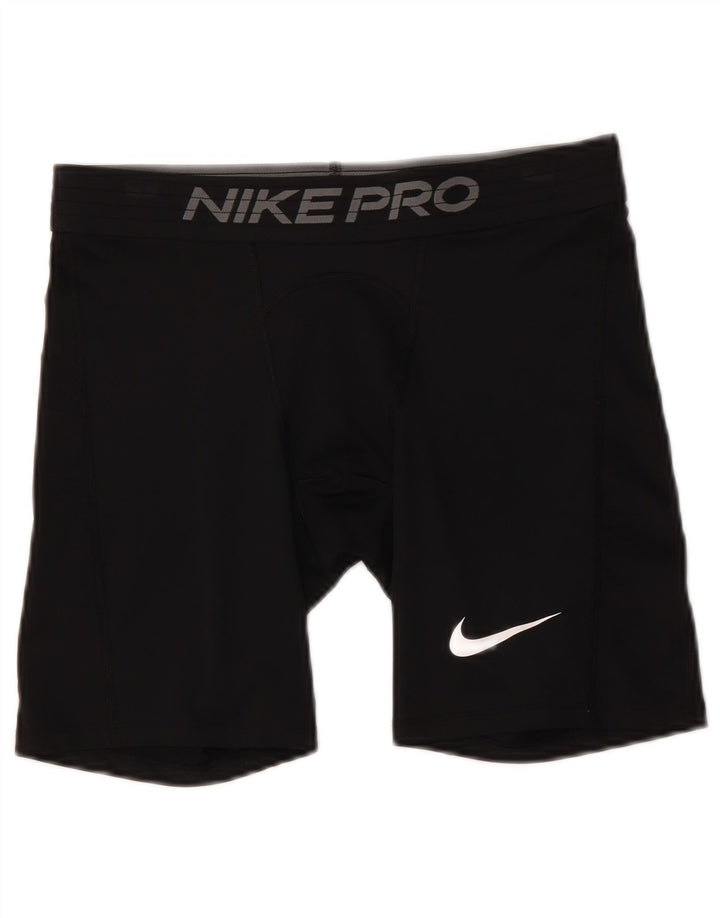 Nike Herren-Sportshorts mit enger Passform und Grafik, Größe L, aus schwarzem Polyester