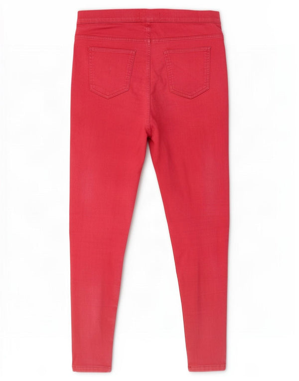 Marks & Spencer Damen Jegging-Jeans UK 14 Large W33 L27 Rosa Baumwolle