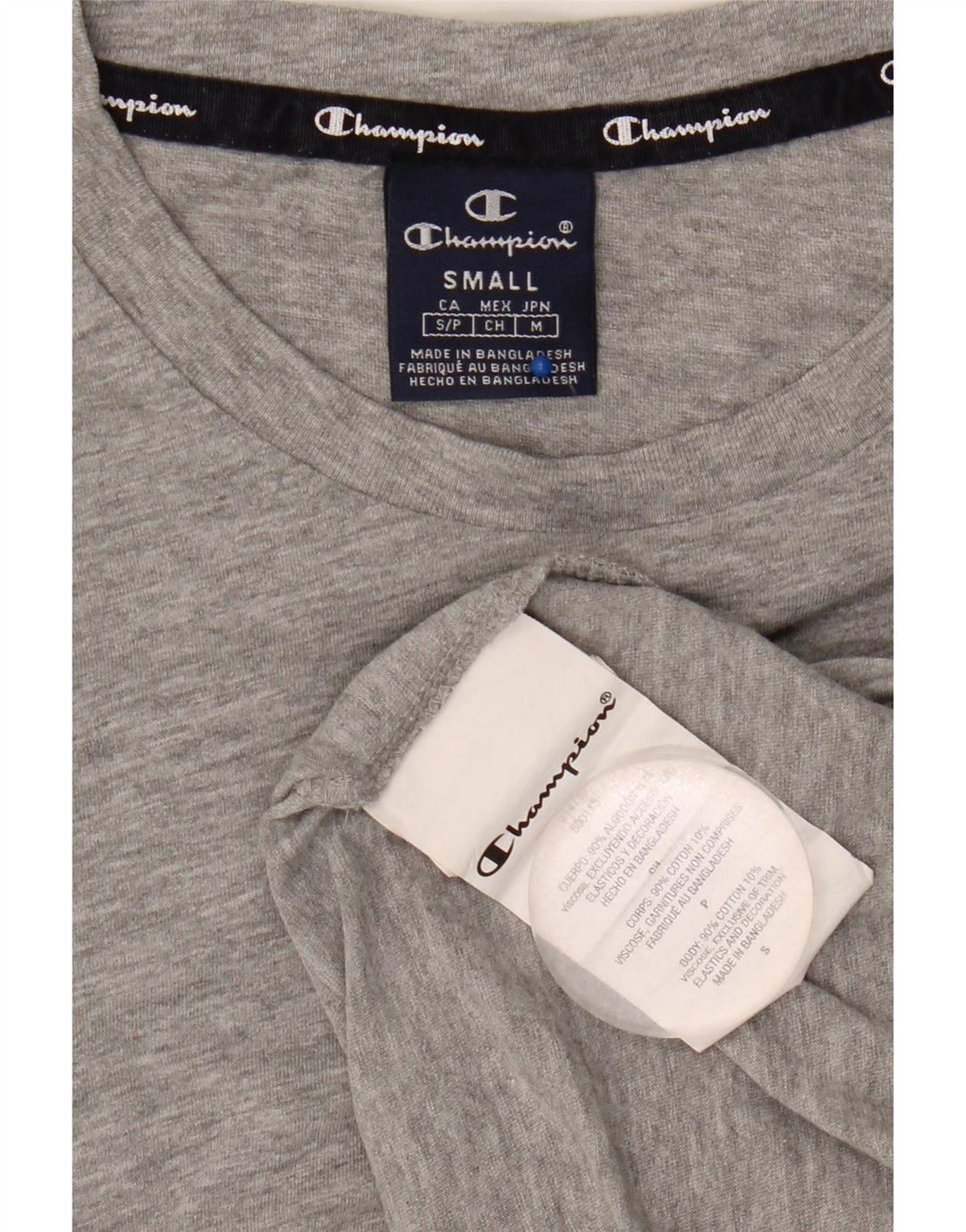 Champion Herren T-Shirt Top Small Grau Baumwolle