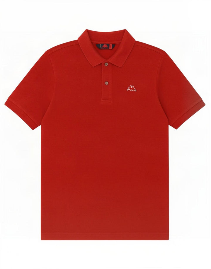 Kappa Herren-Poloshirt, klein, rote Baumwolle
