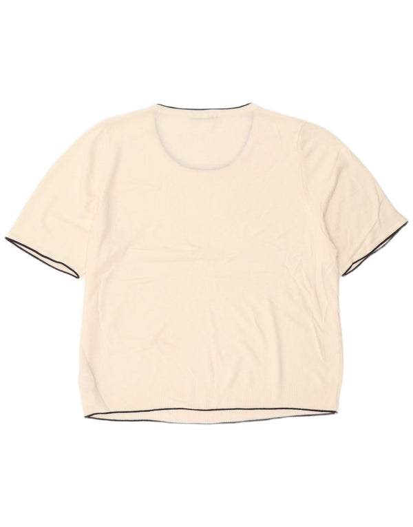 Marks & Spencer Damen-Pullover mit klassischem U-Boot-Ausschnitt, UK 20 2XL, Weiß