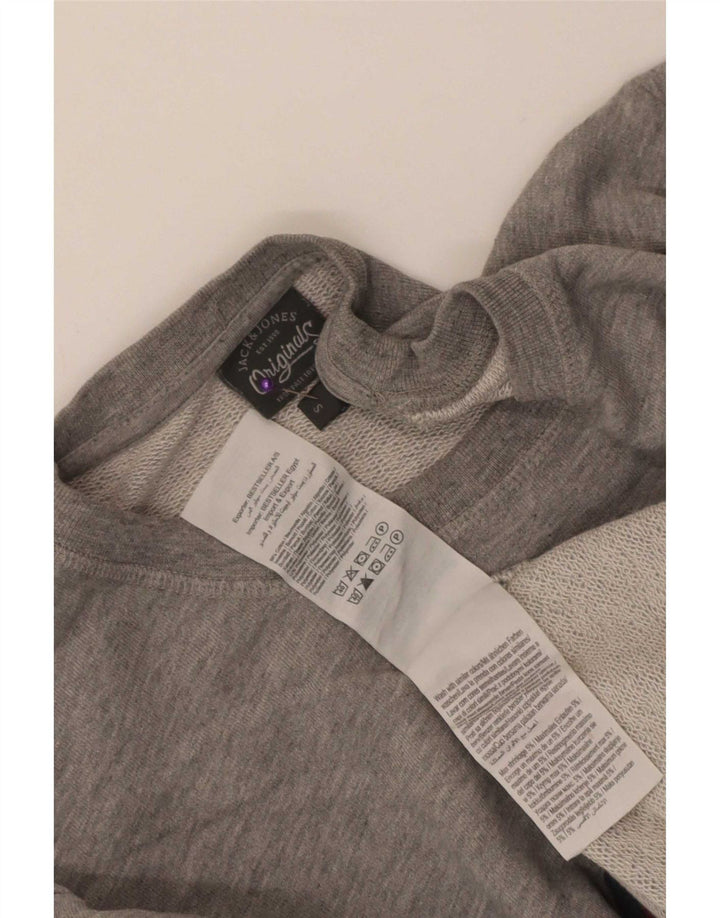 Jack & Jones Herren-Sweatshirt mit Grafik, Größe S, Grau, Baumwolle