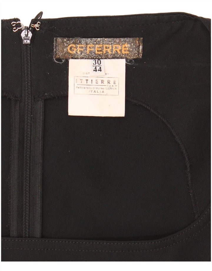 GF Ferre Damen Ärmelloses Etuikleid IT 44 Mittelschwarzes Polyester