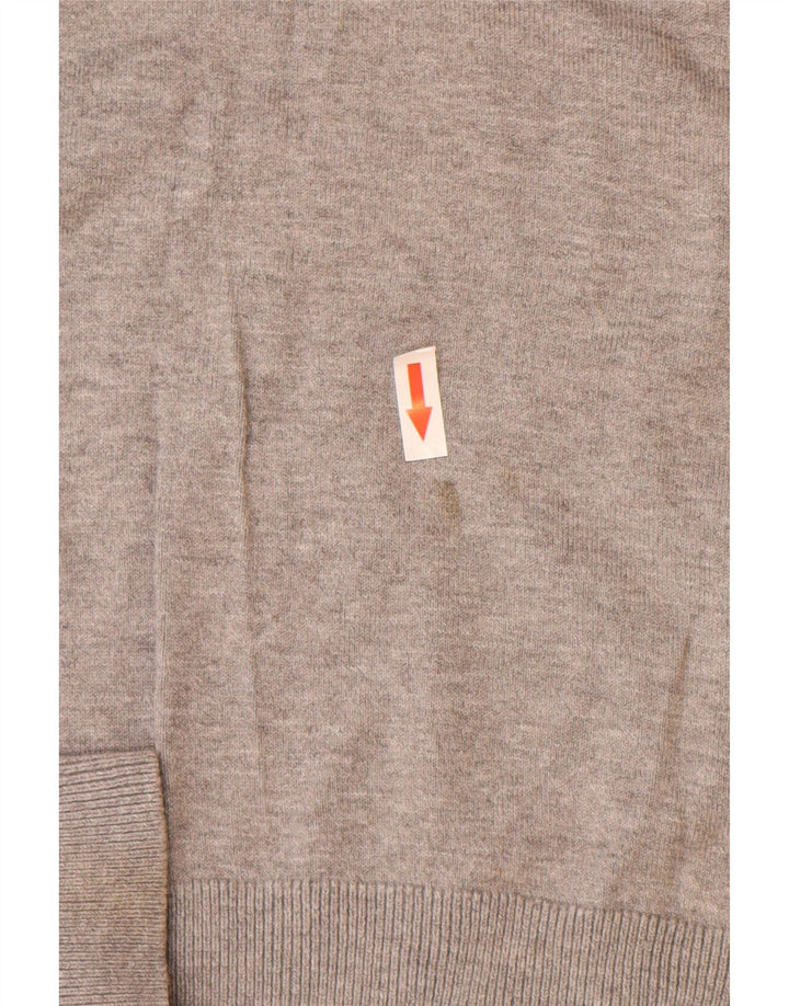 Marks & Spencer Damen Autograph V-Ausschnitt Pullover Pullover UK 14 Mittelgrau