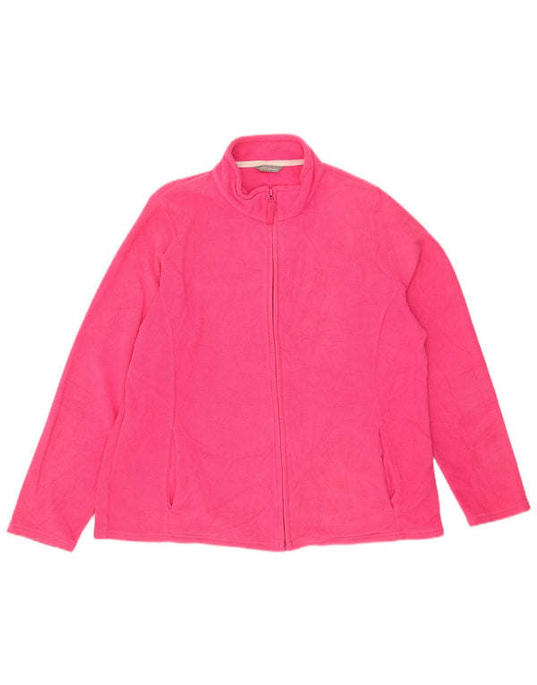 Marks & Spencer Damen Fleecejacke UK 20 2XL Rosa Polyester