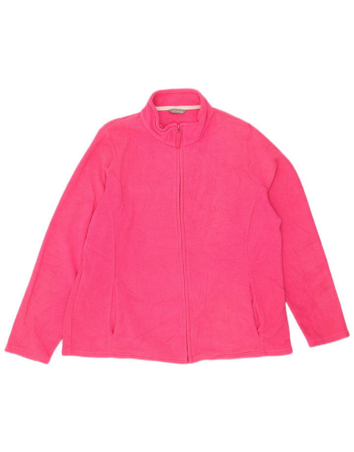Marks & Spencer Damen Fleecejacke UK 20 2XL Rosa Polyester