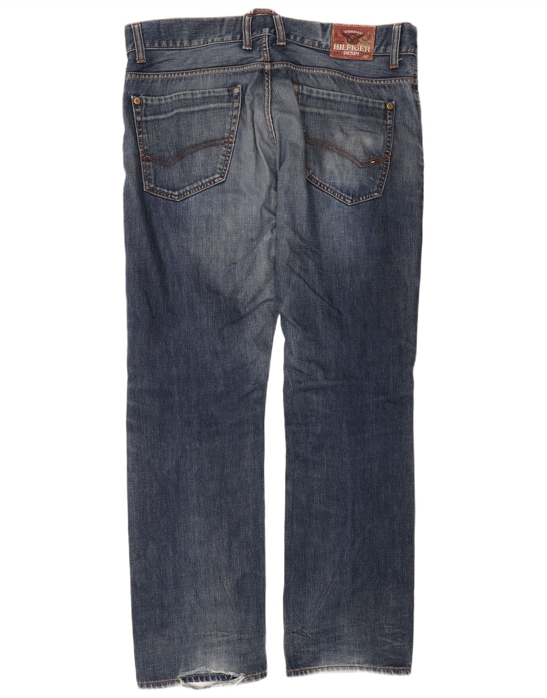 Tommy Hilfiger Herren Regular Fit Straight Jeans W38 L34 Blaue Baumwolle