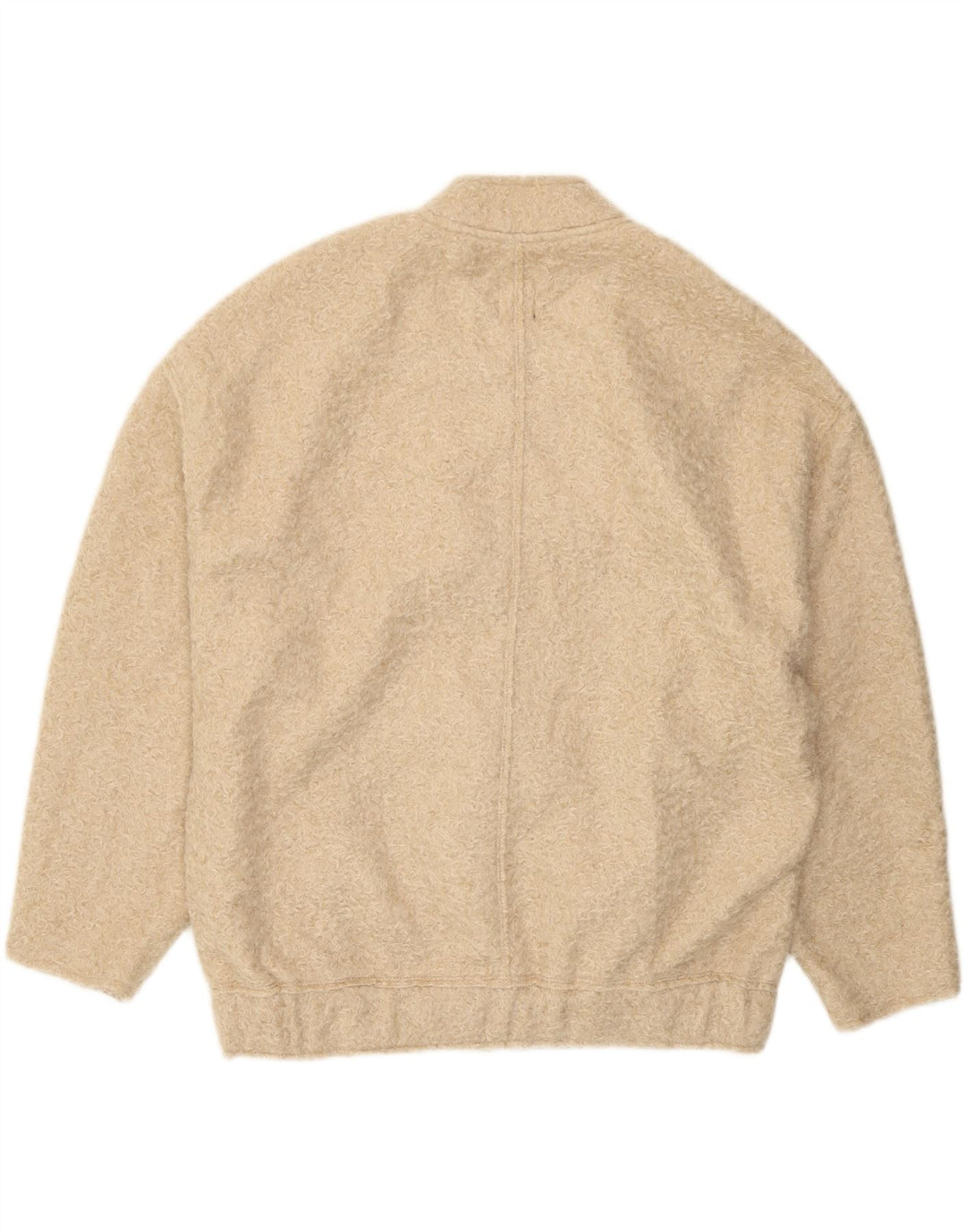 Zara Damen Übergroße Bomberjacke UK 6 XS Beige Polyester