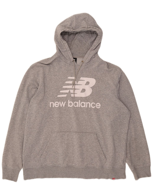 New Balance Herren Graphic Hoodie Pullover 2XL Grau Baumwolle