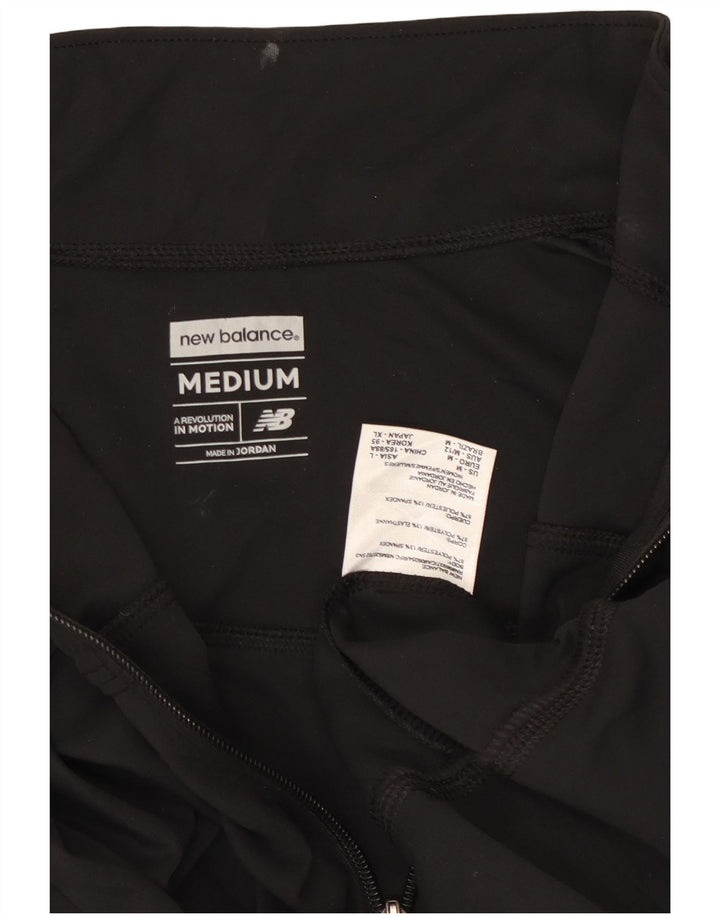 New Balance Damen-Trainingsanzug-Oberteiljacke UK 12 Mittelschwarzes Polyester