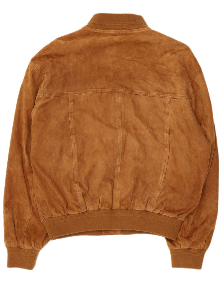 Vintage Herren Wildlederjacke IT 50 Großes braunes Leder