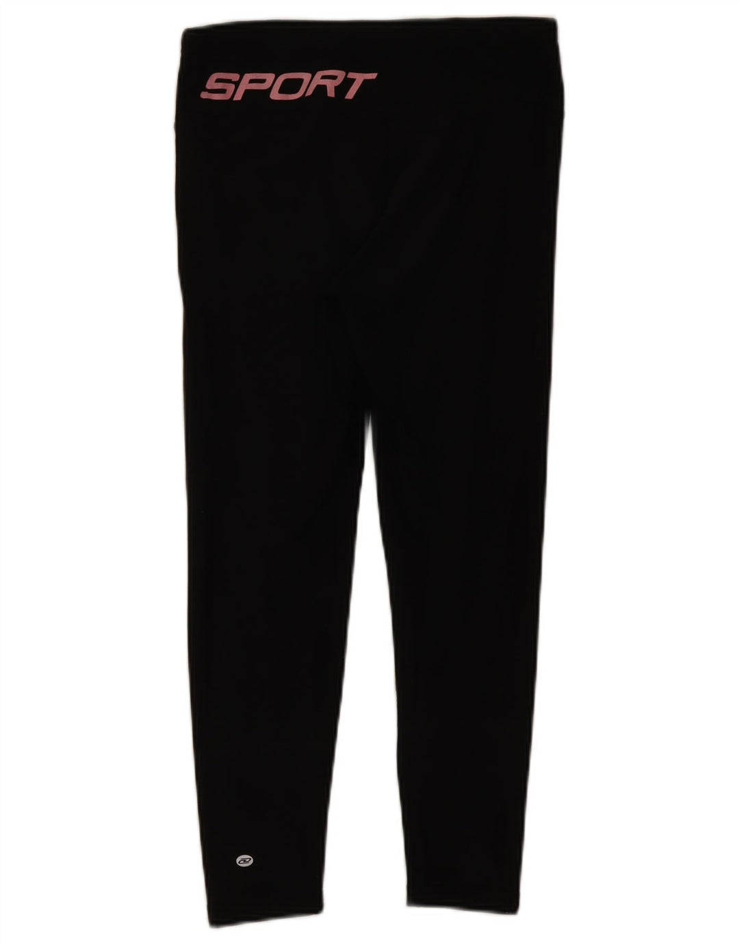 Dkny Womens Crop Graphic Leggings UK 12 Mittelschwarze Baumwolle