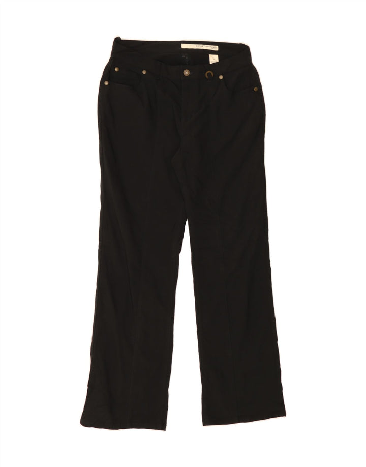 DKNY Womens Petite Bootcut Casual Trousers US 6 Medium W30 L29 Black Rayon Vintage Dkny and Second-Hand Dkny from Messina Hembry 
