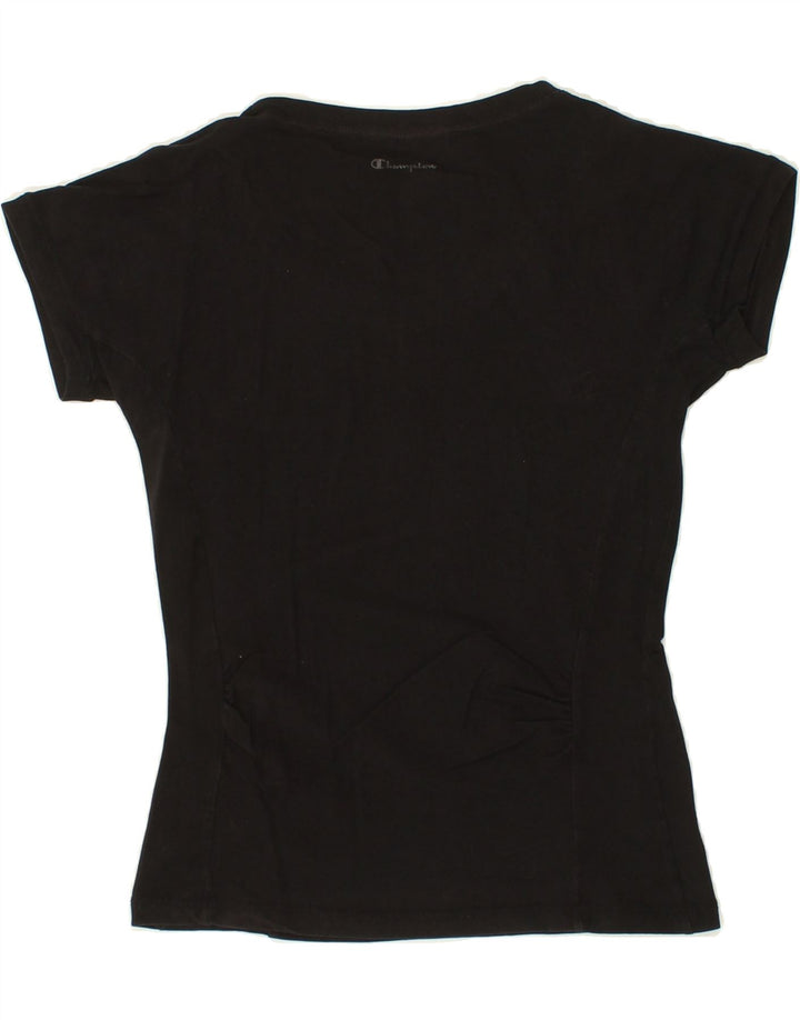 CHAMPION Womens T-Shirt Top UK 12 Medium Black Vintage Champion and Second-Hand Champion from Messina Hembry 