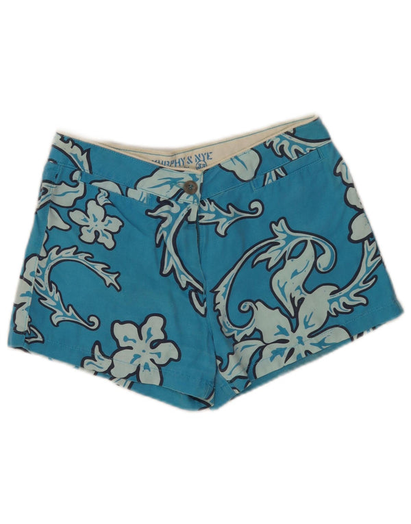Murphy & Nye Damen Badeshorts W29 Mittelblaue Baumwolle mit Blumenmuster