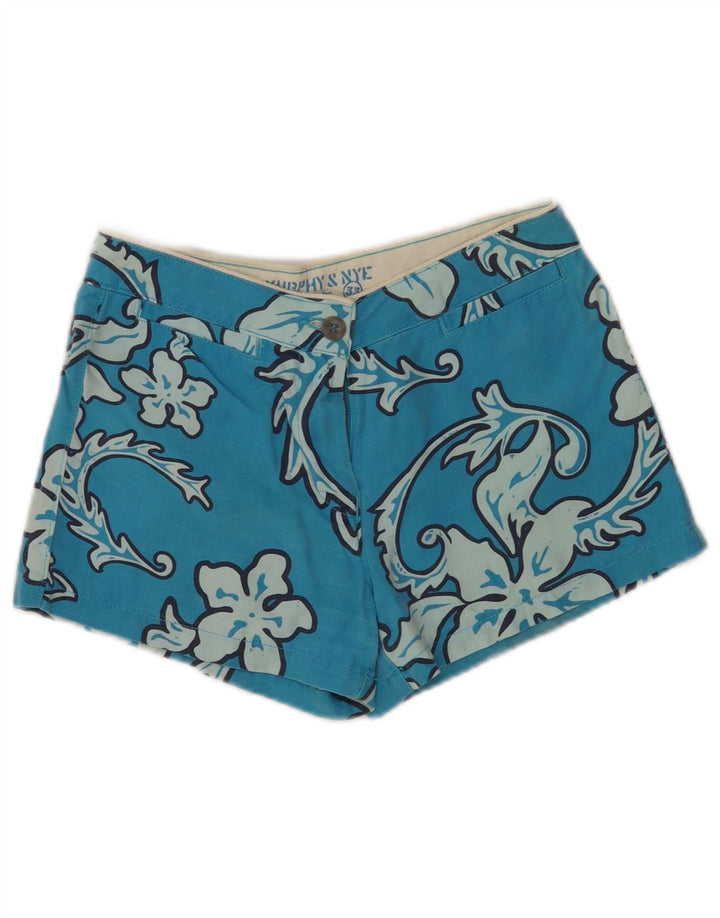 Murphy & Nye Damen Badeshorts W29 Mittelblaue Baumwolle mit Blumenmuster