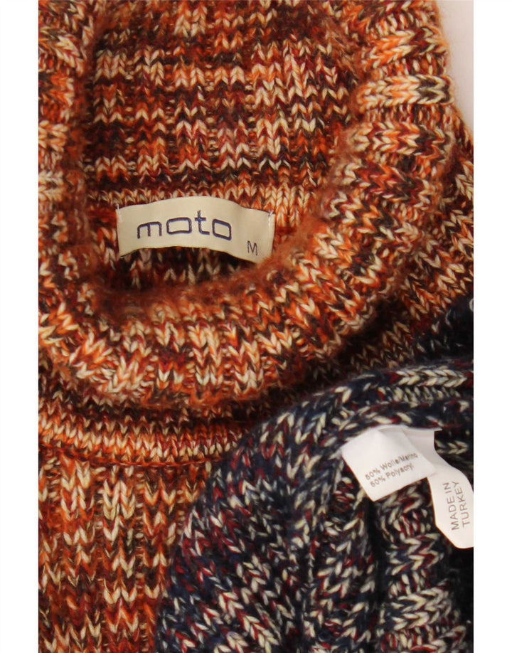 Rollkragenpullover für Herren von Moto, mittelgroß, mehrfarbig, Farbblock