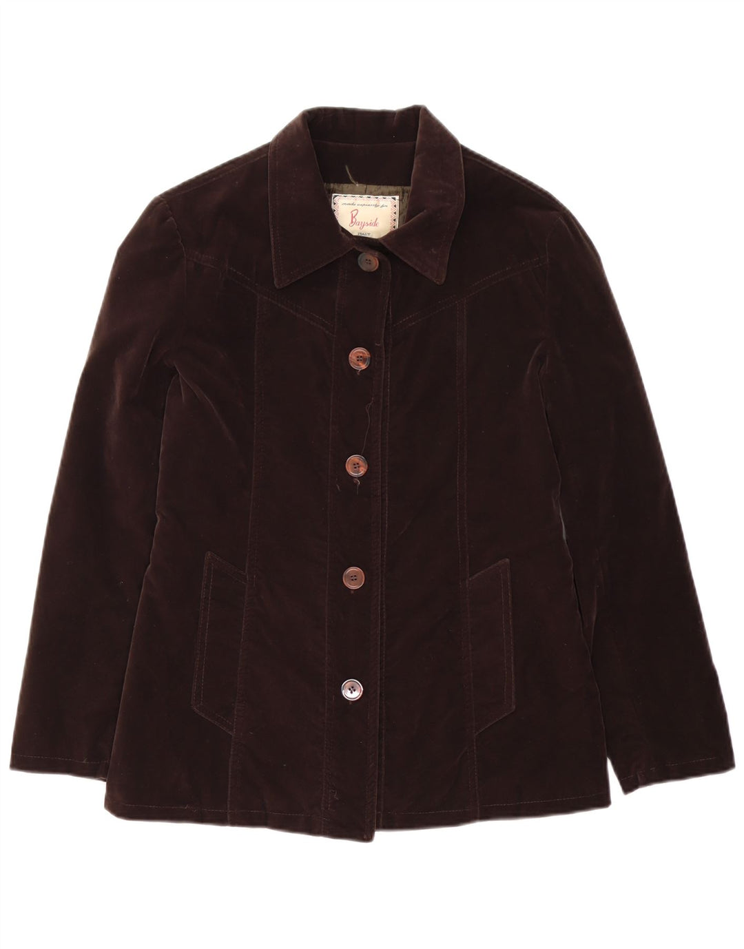 Bayside Damen-Bomberjacke in Übergröße, UK 10, Größe S, braun, Polyvinyl